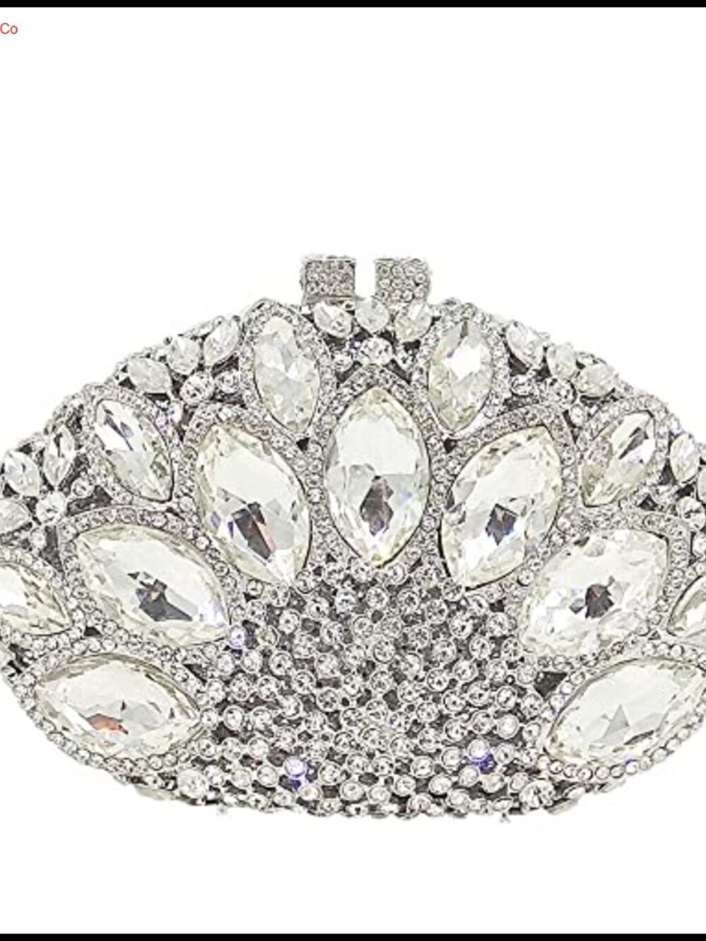 Peacock Crystal Clutch Evening Bag Rhinestone Bridal Wedding Purse Mini